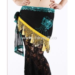 Belly Dance Hip Scarf With Coins Embroidered Beautiful Butterfly