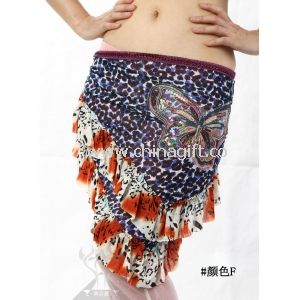 Belly Dance Hip Scarves Decorated With A Big Butterfly