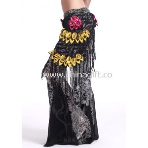 Colorful Belly Dance Hip Scarves With Rose