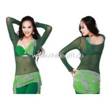 Belly Dance Bra Tops Under Bust Sheer With Belly Cover images