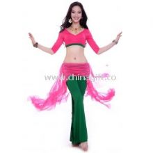 Soft Crystal Ity Cotton Silk Belly Dance Practice Wear images