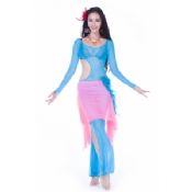 Karışık renkli tül Belly Dance pratik kostümleri images