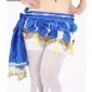 Cute Sweet Royal Blue Belly Dance Hip Scarf with Round Leaves Paillette / Gold Coins small picture