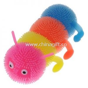Neljä toukat valoisa kumipallo / värikäs valaisevaa toy satunnainen väri