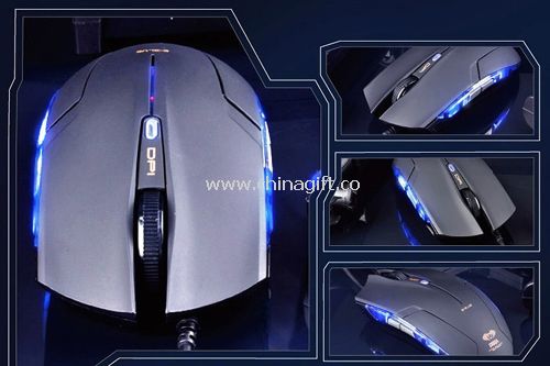 LED luz USB gaming mouse