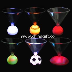 Sport ball style Flashing Cup with 3 Multicolor Leds