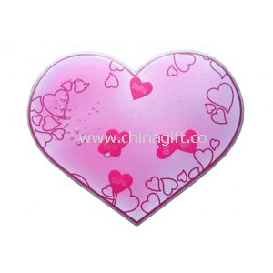Lovely Heart Shape Pink Liquid Mouse Pads With Floaters for Lover