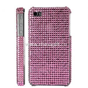 Vaaleanpunainen Mukauta kulutusta kestävää sparkle apple iphone 4 hard plastic polykarbonaatti asiat