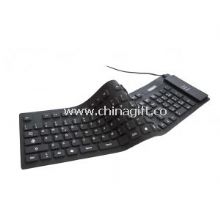 Portable waterproof bluetooth silicon roll up keyboard For iphone cell phone images