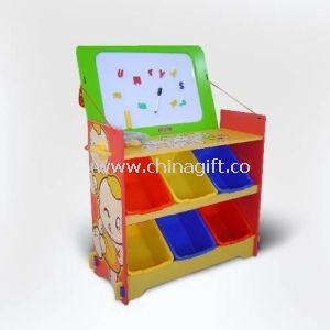 Storage rack with drawing board