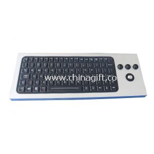 86 touches Desk Top Silicone clavier industriel avec Trackball