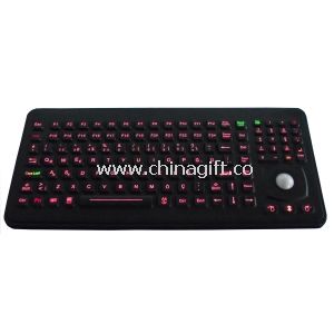 Dinámica de silicona Industrial PC teclado con Trackball óptico