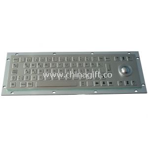 Hygienic ultrathin metal short stroke keyboard with trackball