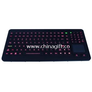 IP65 dynamic rated ruggedized silicone industrial pc keyboard with sealed touchpad