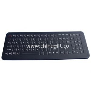 IP65 dynamic silicone rubber keyboard black with numric keys