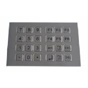 24 flat keys top panel mounting industrial metal numeric keypad images