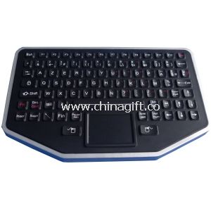 P68 dynamic sealed & ruggedized silicone industrial keyboard with touch &rubber touchpad