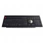 Black color Optical Trackball Industrial Membrane Keyboard with trackball small picture
