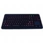 IP65 dynamic rated ruggedized silicone industrial pc keyboard with sealed touchpad small picture