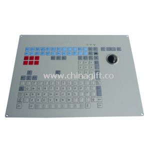 Vandal Proof Industrial Membrane Keyboard With Mechanical Trackball