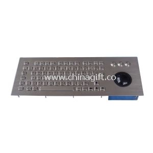 50mm Trackball Metal Industrial PC Keyboard with FN keys