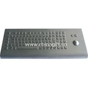 IP65 water resistant keyboard wall mount with trackball , numeric keypad