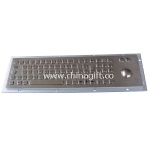 Long stroke industrial pc keyboard with trackball and numeric keypads