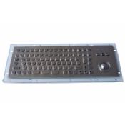 MINI 81 tombol Keyboard PC industri logam dengan trackball images