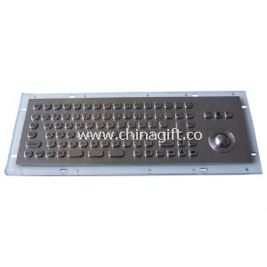 MINI 81 teclas teclado do PC Industrial metal com trackball