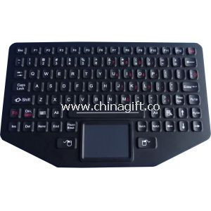 Ruggedized backlit industrial PC keyboard with touchpads