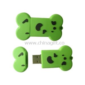 Yeşil kurbağa karikatür USB birden parlamak götürmek