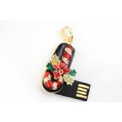 Jewelry USB Flash Drive 128GB With USB-HDD Or USB-ZIP Mode images