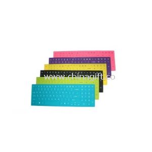 Warna-warni Keyboard silikon Cover kulit