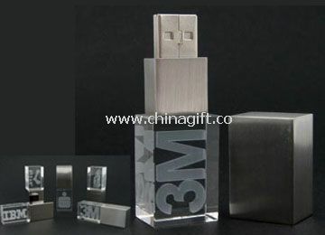 USB de cristal transparente