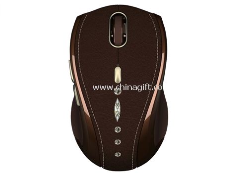 2.4ghz wireless leather mouse