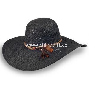 Chapéu de palha decoração de senhora