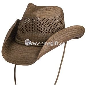 Плетеная соломенная шляпа ковбоя