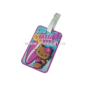 Cartoon Hello Kitty Flexible PVC Luggage Tag For Kids