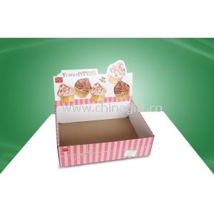Casos de exibição de bancada de bolo do copo personalizado caixa de transporte com revestimento UV