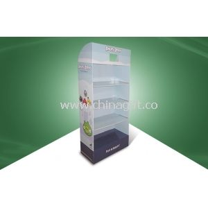 Custom Four-shelf Retail Cardboard Display Stands For Angry Birds Toys Fixed with sceen