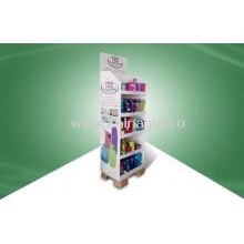 Stable 5 - shelf Cardboard POS Display For Cups and Bottles Selling to Carrefour images