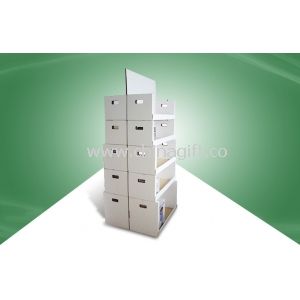 Cinci raft dublu - fata - Arată Display de paleti din carton pentru produse Home