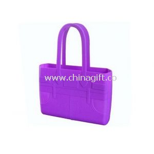 Purple Rectangle Silicone Handbag Pouch Beautiful