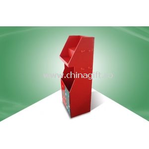 Red Free Standing Display Unit Cardboard Floor Display with Hooks for Christmas Giftsy