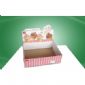 Custom Cup Cake countertop display cases Shipping Box with UV Coating small picture