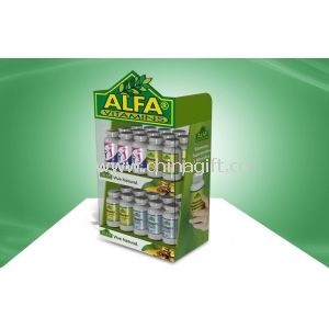 Vitamin Healthcare Produkte grüne Pappe Arbeitsplatte zeigt Custom