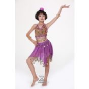 Shinning Sexy Girls Belly Dancer Costume In Purple images
