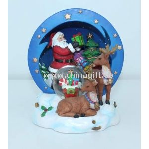 Attractive design santa claus and chritmas decor Water/Snow Globes with musical stand