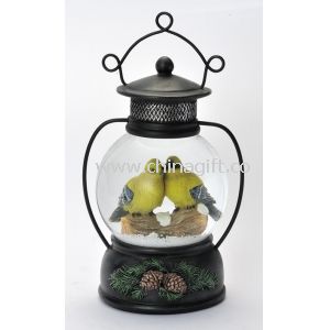 Decorative musical Water/Snow Globes with birds in the ball