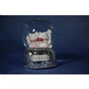 Snow Globe Carousles med musikk roterende images